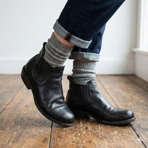 Fiorentini & Baker Chelsea Boots Womens 40.5 10.5 Black Leather Ankle Booties